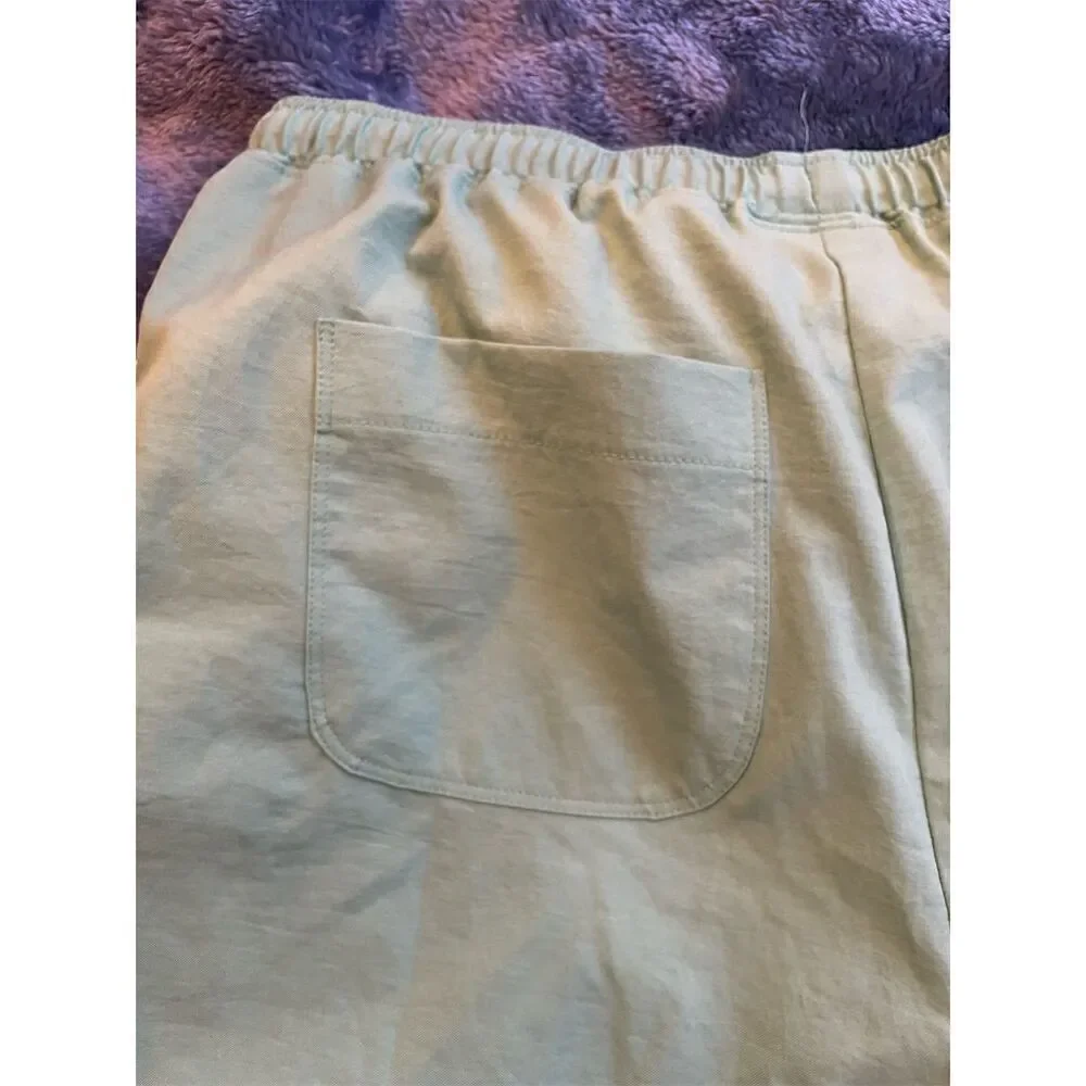 *3/$15 New York & Company Women's Cropped Pants M Light Green Casual - Picture 8 of 11